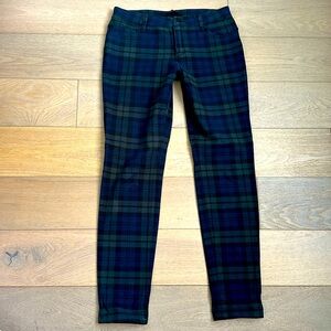 JOE’S Jeans plaid tartan skinny pants blue green 26 holiday